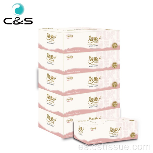 Caja de tejido facial ecológico de 2 capas